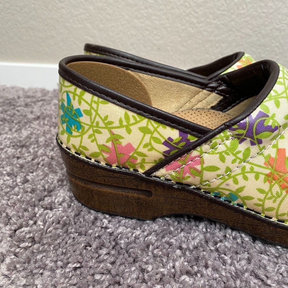 DANSKO Vegan Floral Pro Fabric Starburst Medical Nurse Mules Clogs Size 37/6.5-7 - Picture 4 of 12